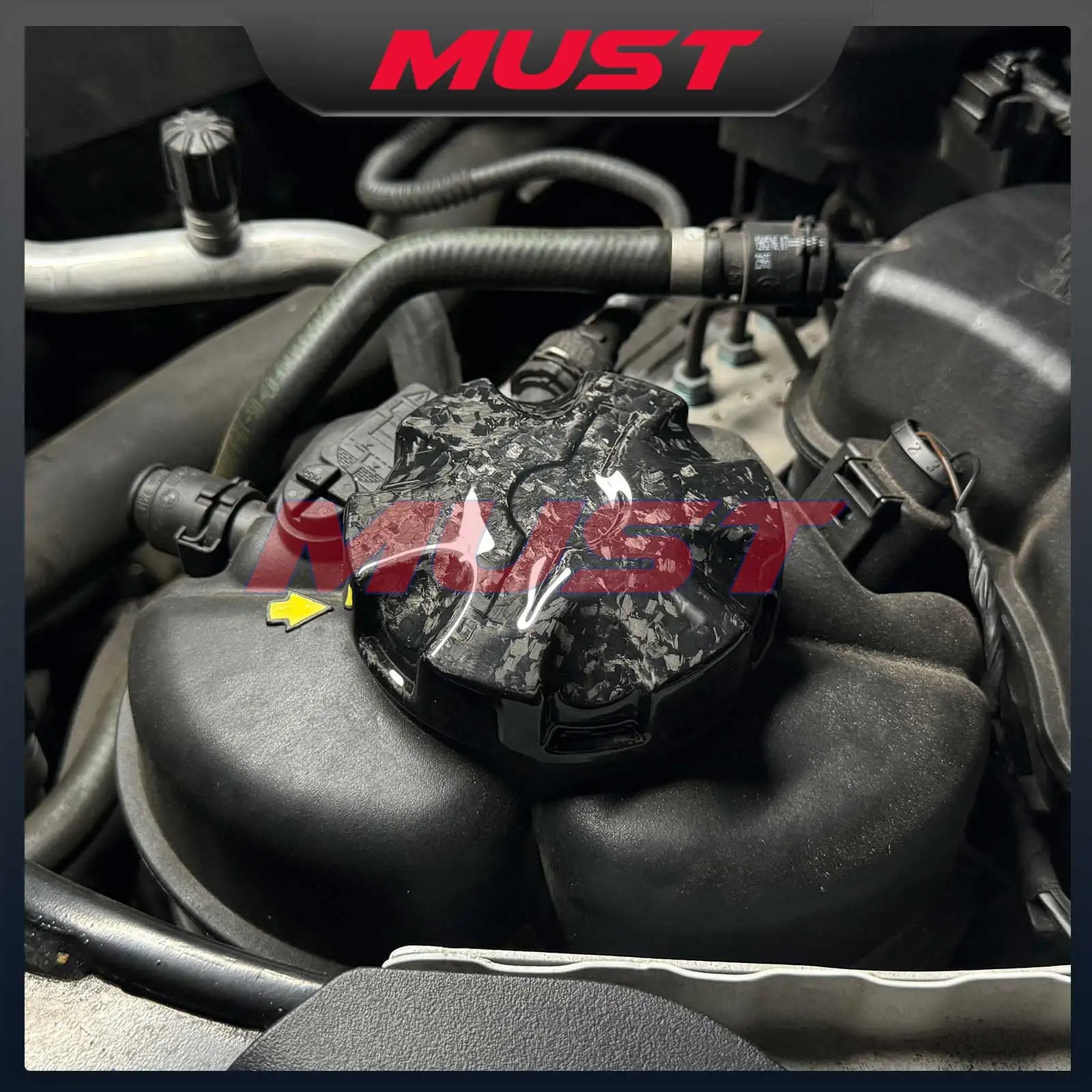 Carbon Fiber Fluid Cap Covers for BMW – Oil, Coolant & Fuel (F & G Series)