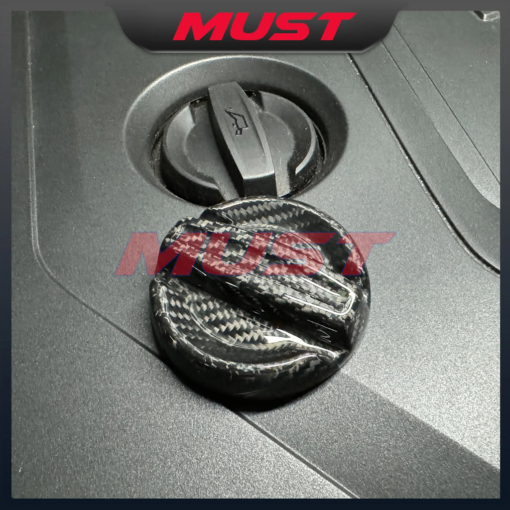 Carbon Fiber Fluid Cap Covers for BMW – Oil, Coolant & Fuel (F & G Series)