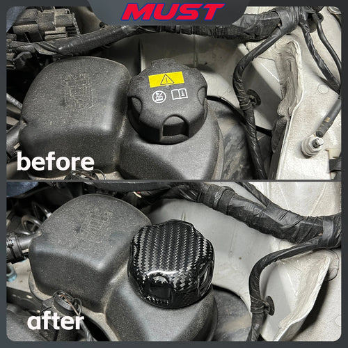 Carbon Fiber Fluid Cap Covers for BMW – Oil, Coolant & Fuel (F & G Series)