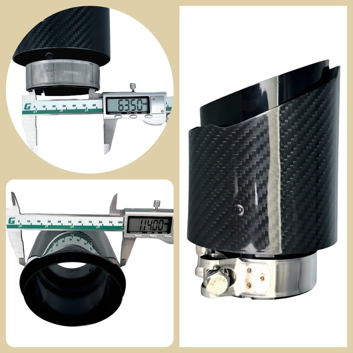 Universal Carbon Fibre Muffler Exhaust Tip