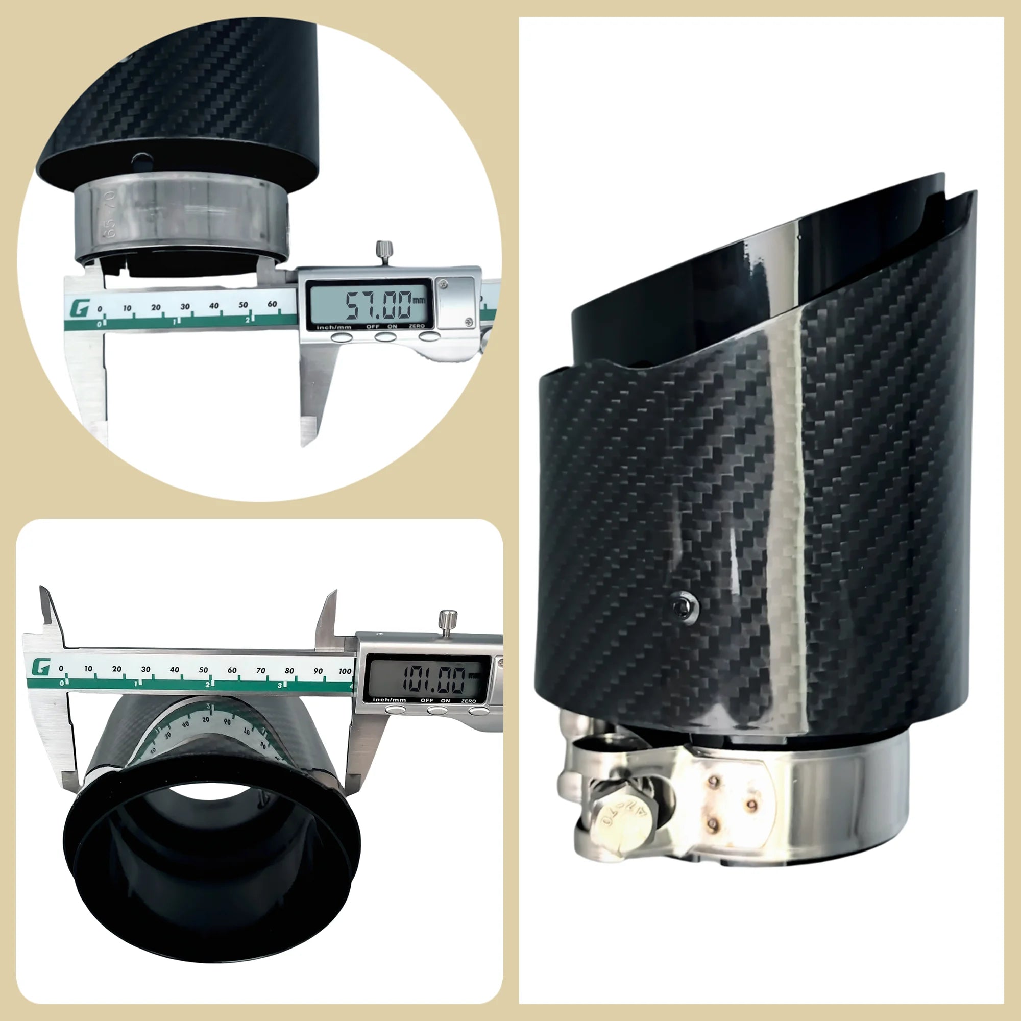 Universal Carbon Fibre Muffler Exhaust Tip
