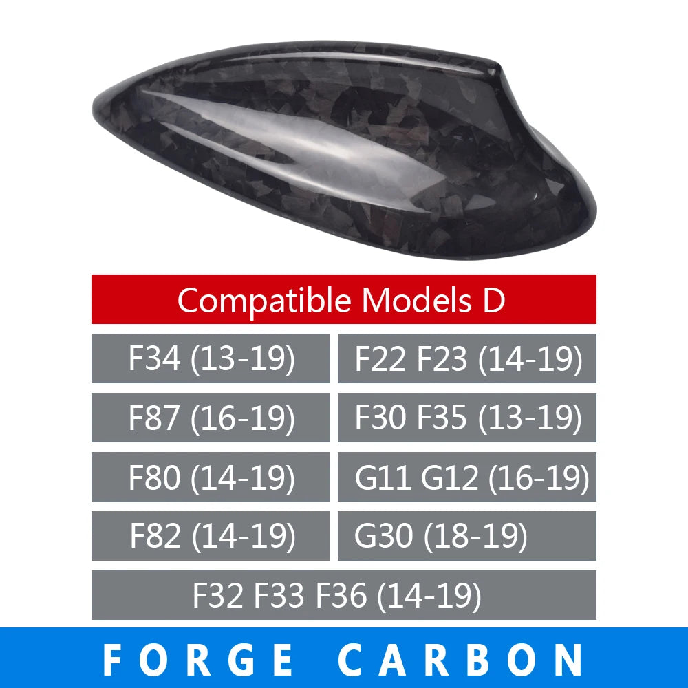 Real Carbon Fiber Shark Fin Antenna Cover for BMW