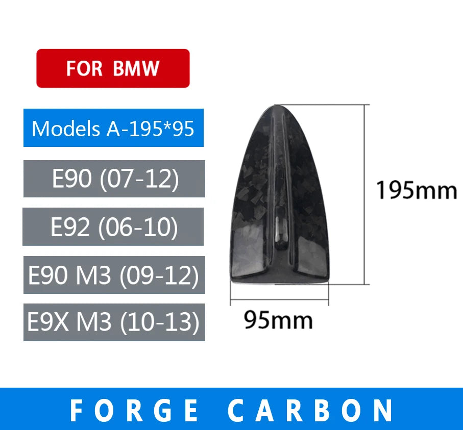 Real Carbon Fiber Shark Fin Antenna Cover for BMW
