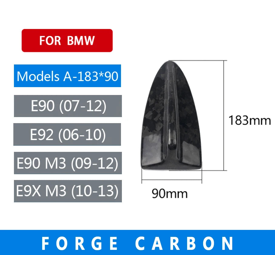 Real Carbon Fiber Shark Fin Antenna Cover for BMW