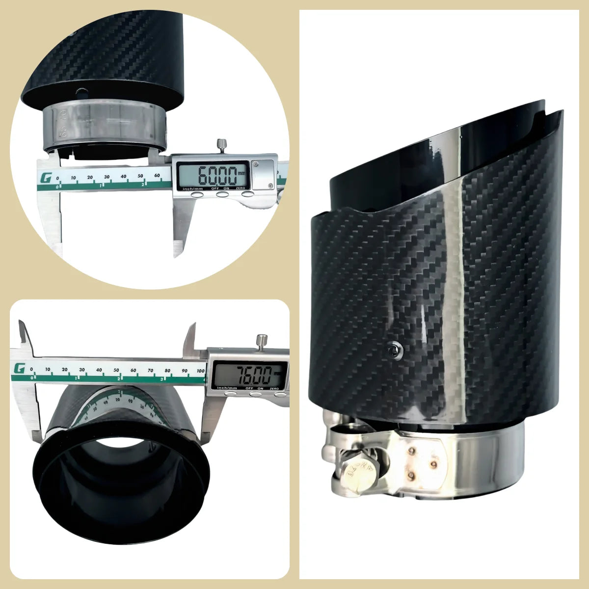 Universal Carbon Fibre Muffler Exhaust Tip