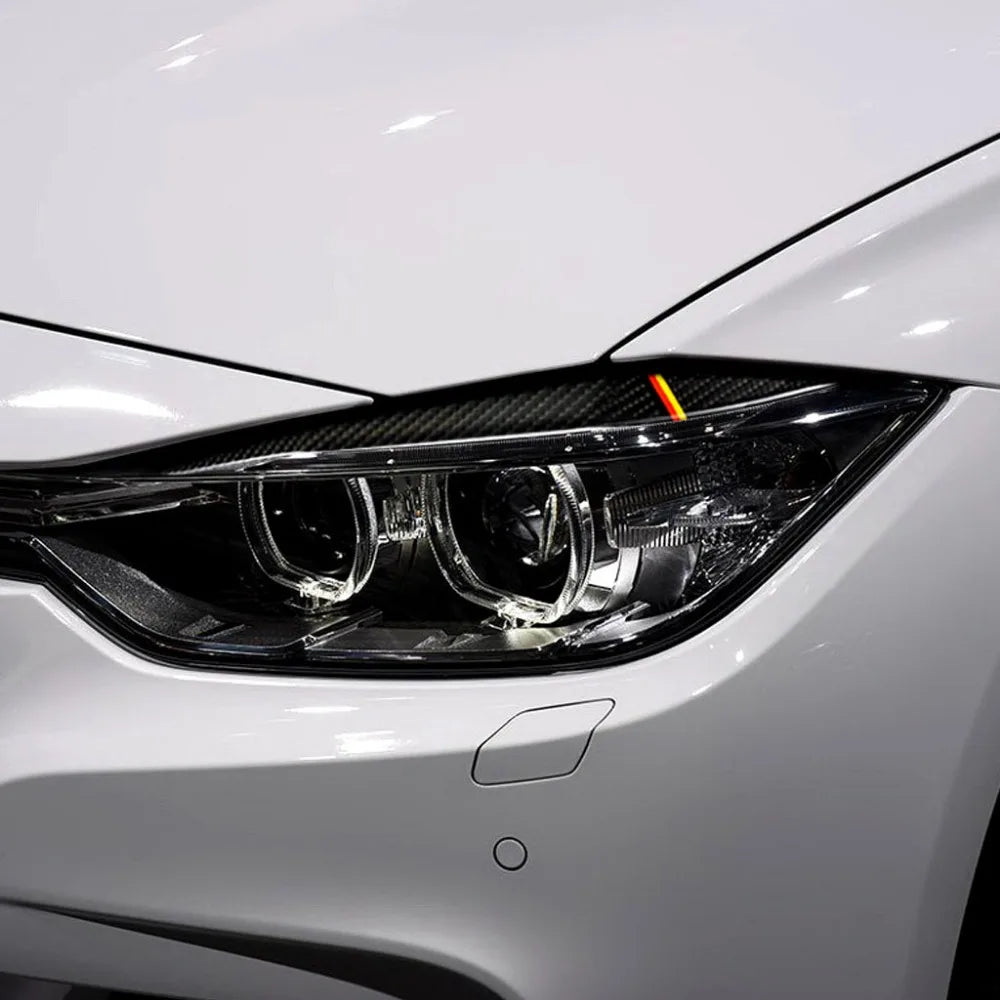 Carbon Fiber Headlight Eyebrows for BMW F30 3 Series (2013–2018)