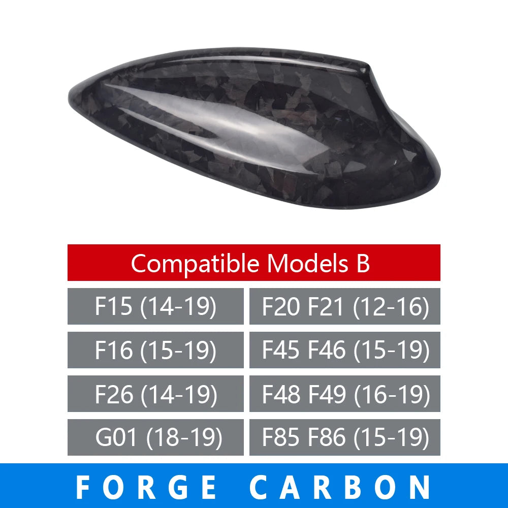 Real Carbon Fiber Shark Fin Antenna Cover for BMW